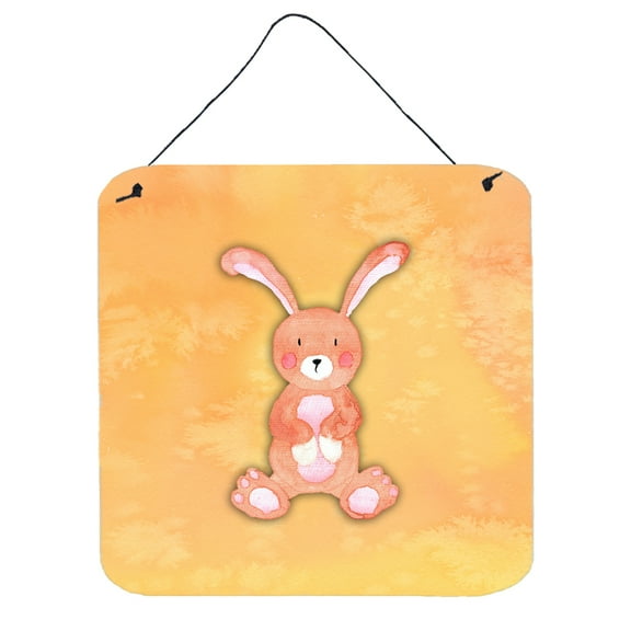 Carolines Treasures BB7383DS66 Rabbit Watercolor Wall or Door Hanging Prints 6HX6W multicolor