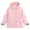 Pink, variant on Girls Fleece Lined Hooded Jacket Adjustable Waist School Coat with Pockets for Cool Weather and Everyday Wear