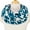 Blue, variant on Classic Premium Houndstooth Knit Infinity Loop Circle Scarf