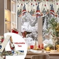thumbnail image 5 of Christmas Gnome Tie Up Valances Curtain, Squirrel Cat Poinsettia Xmas Tree Beige Adjustable Rod Pocket Short Window Treatment Tie Up Curtains Valances for Kitchen Living Room Bathroom 60x18 Inches, 5 of 9