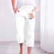 thumbnail image 2 of Pantalones de Mujer Casual, Impresión Elástica Suelta Pantalones de Pierna Ancha Recta con Bolsillo Hecho de Poliéster Suave para Toda la Temporada, Pantalones de Pierna Ancha de las Mujeres, 2 of 4
