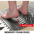 thumbnail image 2 of Black and White Aztec Boho Cushioned Anti Fatigue Kitchen Floor Rugs and Mats Set of 2, Modern Farmhouse Kitchen Decor Non Slip Mats Washable, Geometric Abstract Kitchen Runner Rug, 2 of 6