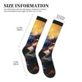 thumbnail image 2 of Lsque Cool Cat With Sunglasses Pattern Sport Compression Socks for Men & Women 15-20 mmHg Knee High Nurse Pregnant Running Medical and Travel Athletic, 2 of 6