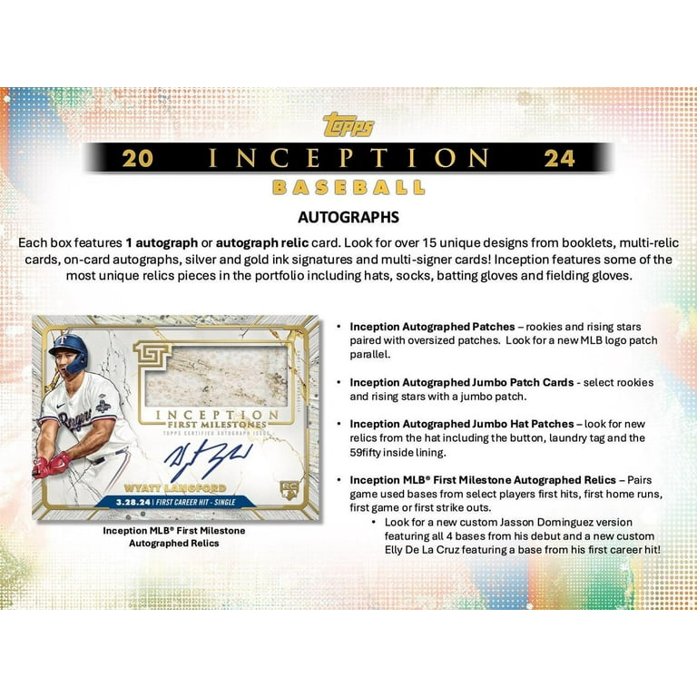 その他 2024 Topps Inception Baseball Hobby 2024 Topps Inception Baseball Hobby Box | DA Card World