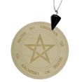 thumbnail image 4 of Round Wooden Carven Pendulum Board with Black Pendant Necklace Home Decor A, 4 of 8