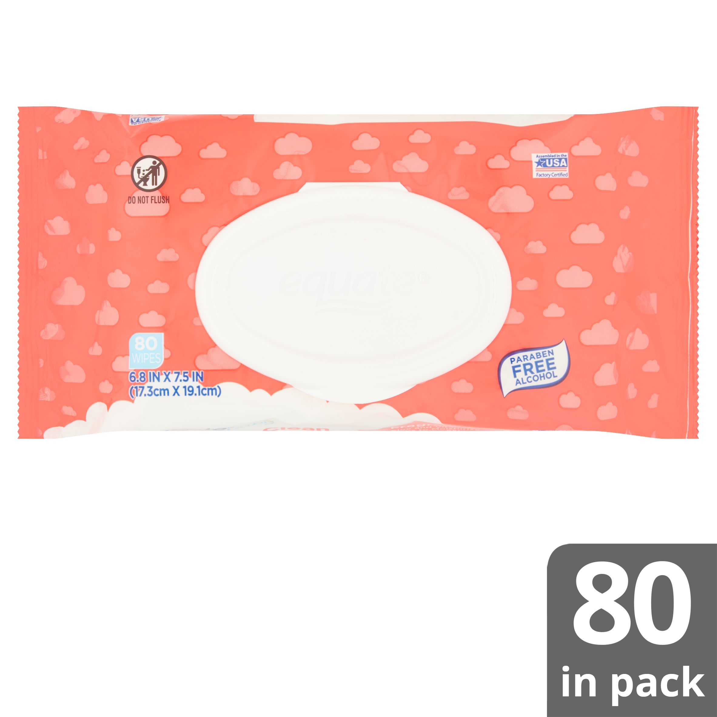 equate baby everyday clean fragrance free wipes