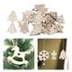 thumbnail image 2 of 100 piezas de adornos navideños de madera con formas variadas para manualidades y manualidades. Árbol de Navidad, 2 of 8