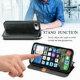 thumbnail image 4 of for iPhone 16e Wallet Case with RFID Blocking Credit Card Holder, PU Leather Magnetic Closure Flip Kickstand Shockproof Cover Women Men For iPhone 16e Phone case,Black, 4 of 8