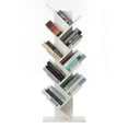 thumbnail image 3 of Basicwise QI003457.WT 55.5 x 19.75 x 9.25 in. Wooden 9-Shelf Tree Magazine CD Storage Bookcase, White, 3 of 5