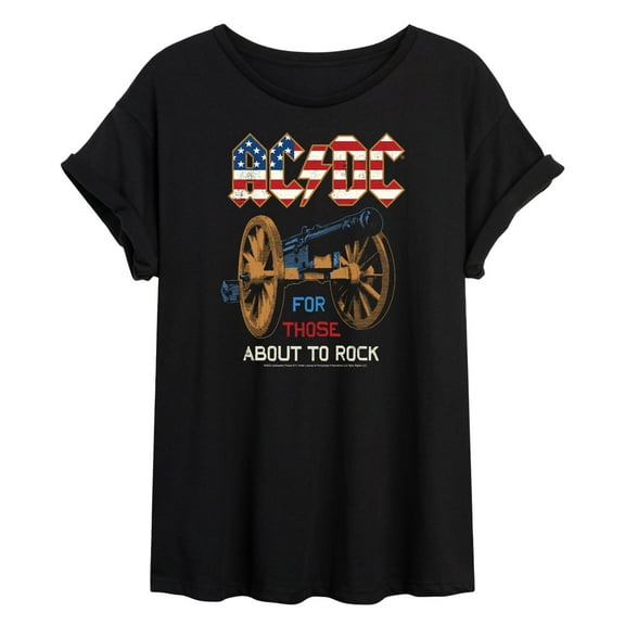 ACDC - For Those About To Rock - Juniors Ideal Flowy Muscle T-Shirt