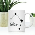 thumbnail image 2 of Koyal Wholesale Zodiac Sign Ceramic Coffee Mug, Libra Star Constellation, Minimalistic Black, 2 of 5