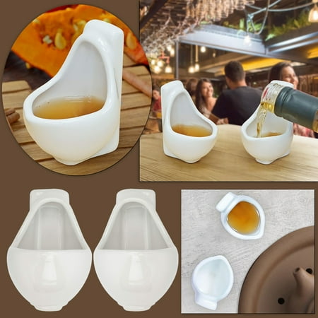 

NIUREDLTD Glass Toilet PCS Shape 4 Glass Mini Mini Creative Mini Urinal With Fun Cups Kitchen，Dining Bar