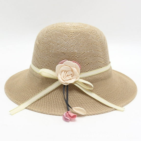 Tittly Sun Hats Beach Hats Women's Travel Small Big Gets Beach Sun Sun Hat Sun Hat Sunshade Hat Wide Brim Hats Hats for Women Coffee one size