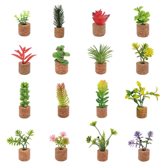 Imanes de nevera para plantas suculentas artificiales - Imanes de nevera para plantas suculentas en macetas - Lindas pegatinas para pizarras magnéticas, refrigerador