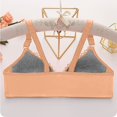 thumbnail image 2 of VISALY Front Snap Everyday Bras for Seniors Women Full Coverage Wirefree Push Up Bras Plus Size Front Closure Bralettes Soft Cup T-Shirt Bra Comfy No Underwire Bras with Support and Lift Khaki S, 2 of 6