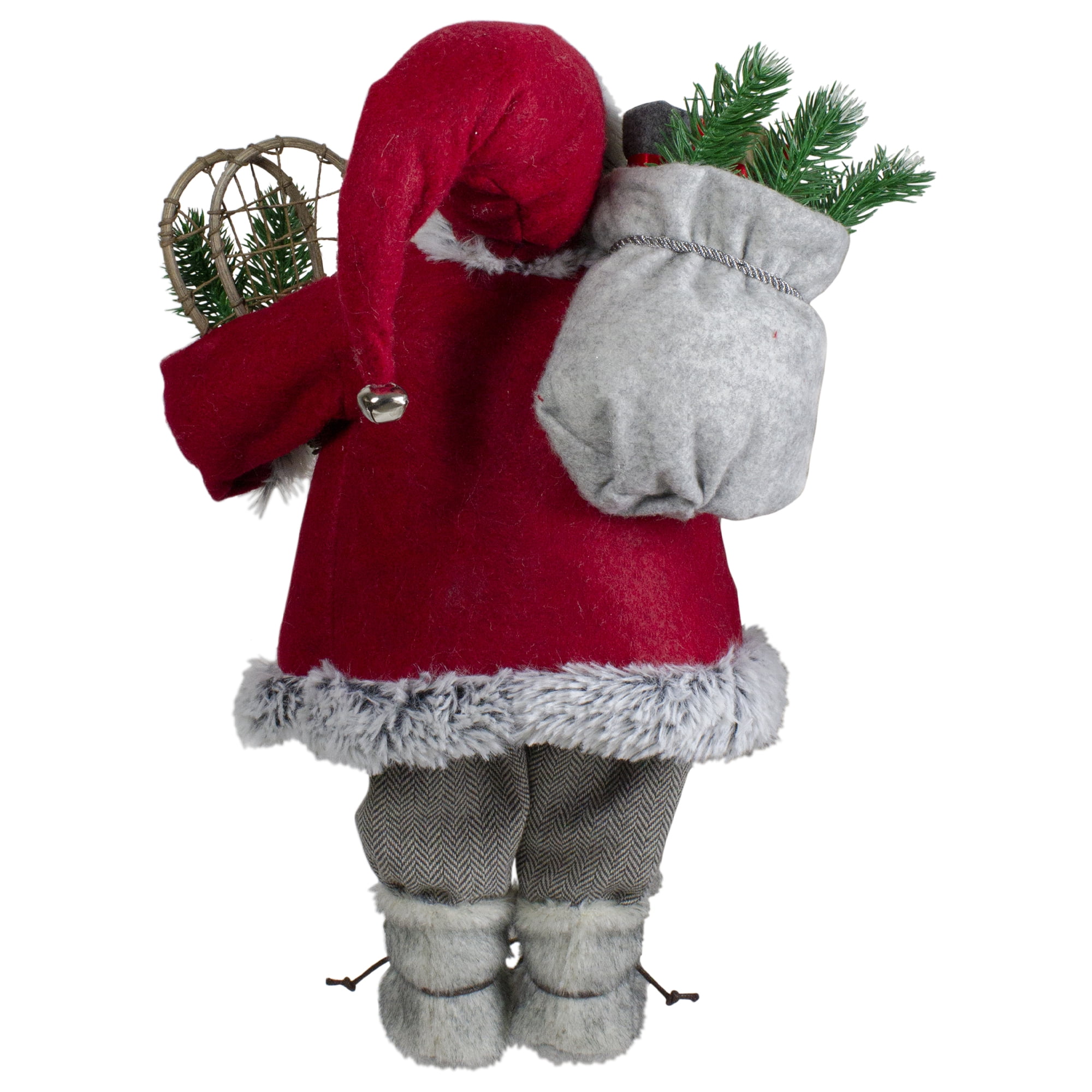 Northlight 18" Standing Santa Christmas Figure with Snow Shoes and Presents