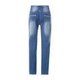 thumbnail image 3 of Bootcut Fit Jean Pants for Men with Pockets Straight Leg Jeans with Embroidered Design Flex Waist Stretch Denim Pants Straight-Fit Stretch Casual Comfortable Baggy Streetwear Trousers,Blue 3XL, 3 of 3