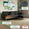 thumbnail image 3 of Sala Modular Reversible Makora Tyson Con Memory Foam, Color Gris Oxford, Lino Respaldo Reclinable De 3 posiciones., 3 of 10