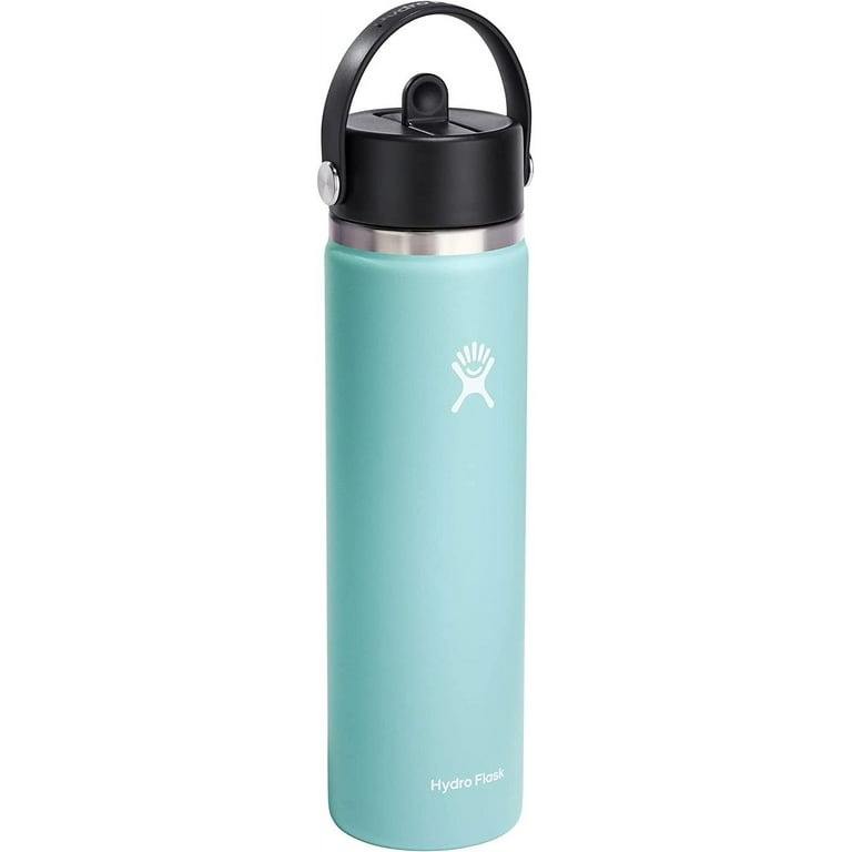 HYDRO FLASK 24 oz Insulated Water Bottle, Wide Mouth, Straw Lid