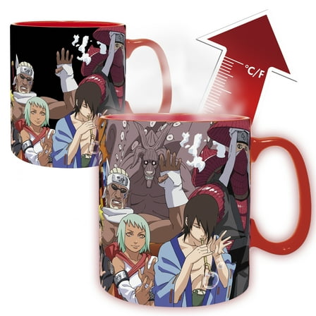 ABYstyle Naruto Shippuden Biju & Jinchuriki Heat Change Mug 16 Fl Oz Anime Manga Drinkware Home & Kitchen Merch