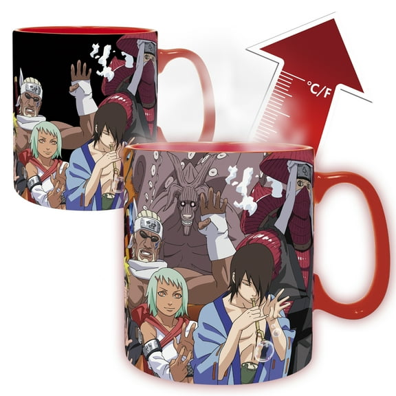 ABYstyle Naruto Shippuden Biju & Jinchuriki Heat Change Mug 16 Fl Oz Anime Manga Drinkware Home & Kitchen Merch