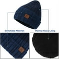 thumbnail image 5 of FZ FANTASTIC ZONE Mens Winter Knit Beanie Hat Scarf Touchscreen Gloves Set Skull Cap Neck Warmer Set,Blue, 5 of 6