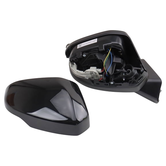 TRQ Passenger Side Power Heated Mirror Smooth Black with Turn Signal Fits 2023 2024 Honda CR-V HO1321361