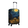 thumbnail image 3 of Haiem Oil Starry Sky Sunflower Luggage Cover Printed Suitcase Covers for Luggage Elastic Washable Suitcase Protector Fits 18-32 Inch Luggage-X-Large, 3 of 9