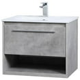 thumbnail image 4 of 24 inch Single Bathroom Floating Vanity in Concrete Grey, 4 of 14
