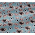 thumbnail image 4 of oneOone Cotton Jersey Sky Blue Fabric Flower Watercolor Sewing Material Print Fabric By The Yard 58 Inch Wide, 4 of 4