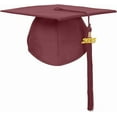 thumbnail image 3 of Misscom  Matte Graduation Cap Gown Set with 2025 Tassel for High School and Bachelor Graduation dress robe ,maroon,57(6'0" to 6'5" ), 3 of 5