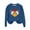 Blue, variant on Sexlip Womens Long Sleeve Sweatshirt Cartoon Rooster Print Design Cropped Hem Soft Fabric Relaxed Silhouette for Daily Lounge Black XL