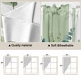 thumbnail image 3 of Sage Green Eucalyptus Leaves Swag Curtains Farmhouse Stripe Botanical Swag Valances for Kitchen Windows, Window Treatment Topper Curtains for Living Room Bedroom Bathroom, 28" W x 36" L, 3 of 6