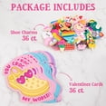 thumbnail image 2 of Tarjetas de San Valentín para niños con 36 colgantes para zapatos, paquete a granel, 2 of 6