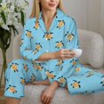 thumbnail image 6 of Fotbe Sea Turtle Pattern Long Sleeve Pajama Set for Women,Sleepwear Set,2-piece Loungewear Set,Soft PJs Comfy Nightwear with Pockets -X-Large, 6 of 7