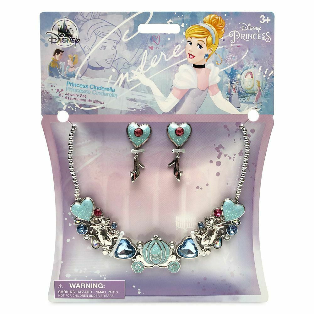 Disney Princess Cinderella Jewelry Set NEW Necklace Earrings 