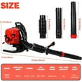 thumbnail image 6 of Floseru Gas Powered Backpack Leaf Blower – 75.6CC 2-Stroke Engine, 900 CFM & 210 MPH for Heavy Duty Commercial Lawn Care, Wet Leaf & Debris Removal, 6 of 7