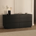 thumbnail image 2 of Ardea Commode Contemporaine de 72 Pouces Noire (6 Tiroirs), 2 of 8