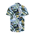 thumbnail image 4 of Blusa y camisa de manga corta con cuello vuelto para hombre, camisa hawaiana informal con estampado floral, camisa de manga corta con solapa, blusa para hombre, 4 of 4