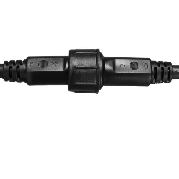 Mâle Femelle Plug 2 Pin Led Câble Connecteur Étanche Noir