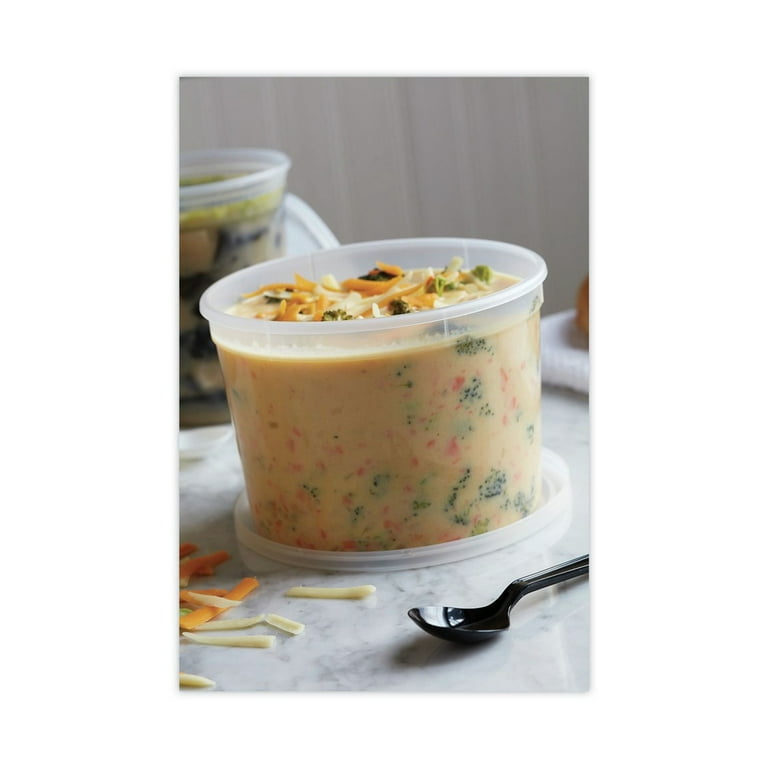 Newspring DELItainer Microwavable Container, 64 oz, 4.5 x 4.5 x 6.35, Natural, Plastic, 120/Carton Newspring DELItainer Microwavable Container, 64 oz, 4.5 x 4.5 x 6.35, Natural, Plastic, 120/Carton