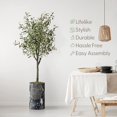 thumbnail image 3 of Artificial Tree in Modern Granite Effect Planter, Fake Olive Silk Tree for Indoor and Outdoor Home Decoration - 60" Overall Tall (Plant Pot Plus Tree), 3 of 5