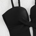 thumbnail image 6 of YTCAMLO Women's One Piece Swimsuits Beach Trendy Spaghetti Strap Cross Overs Tummy Control Bathing Suits Cheeky High Leg Swimwear, Black S, 6 of 8
