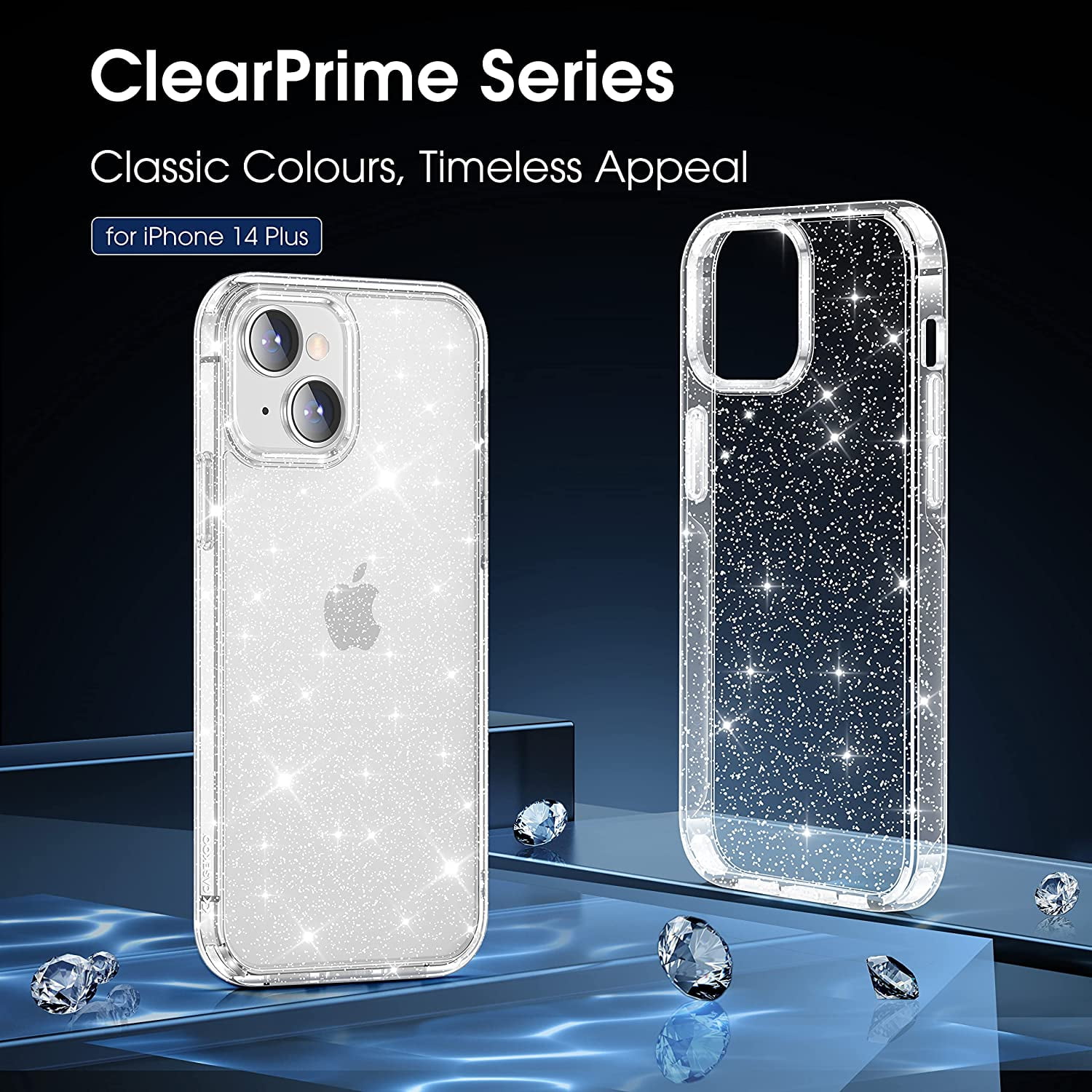 CASEKOO Crystal Clear for iPhone 14 Plus Case, [Not Yellowing] [Military  Drop Protection] Shockproof Protective Phone Cover ClearPrime Series 6.7  inch