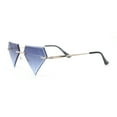 thumbnail image 3 of Kids Size Fun Bling Diamond Lens Rimless Party Shade Sunglasses Gold - Navy, 3 of 4