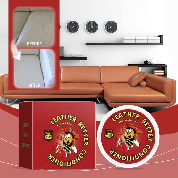 RAGUPEL Leather Cleaner and Conditioner,Leather Softener Polish Cream,Deep Nourishing Leather Furniture Care,Restores Luster for Couches Boots Purses Car Seats Jackets Saddles