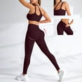 thumbnail image 3 of Workout Sets for Women One Shoulder Tracksuits Matching High Wiasted Leggings 2 Piece Yoga Gym Outfits, 3 of 3