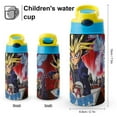 thumbnail image 2 of Yu-Gi-Oh Kids Water Bottle with Silicone Straw And Spill-Proof Lid, 16.9oz Stainless Steel Double-Wall Vacuum Insulated Water Bottles for Boys Girls, 2 of 8