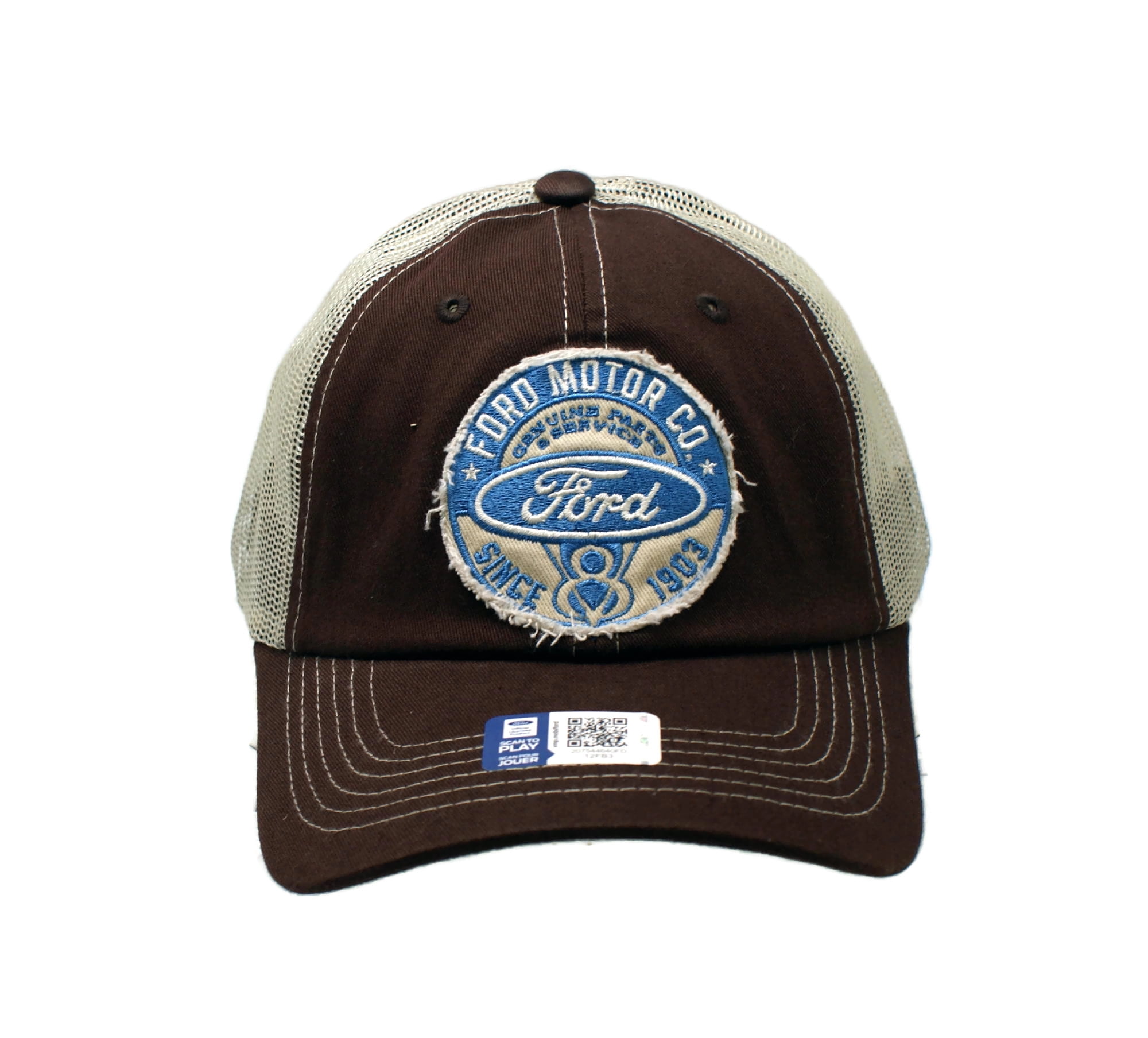 帽子 ford custom cap Hat - Ford Motor Company Distressed Patch Trucker Cap