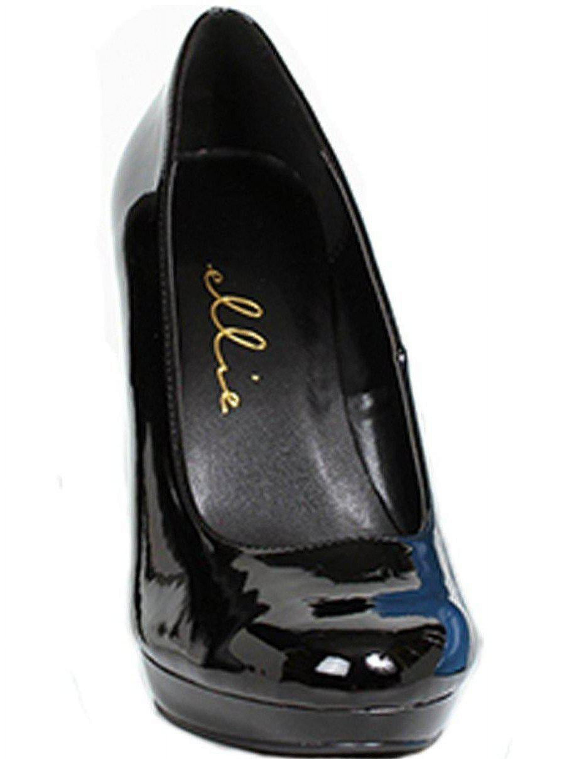 Ellie Shoes E-521-Femme-W 5" Heel Womens WIDE Width Pump. Black PU / 6 - image 2 of 2